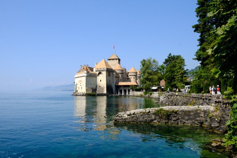 Lac Leman and Chillon Castle