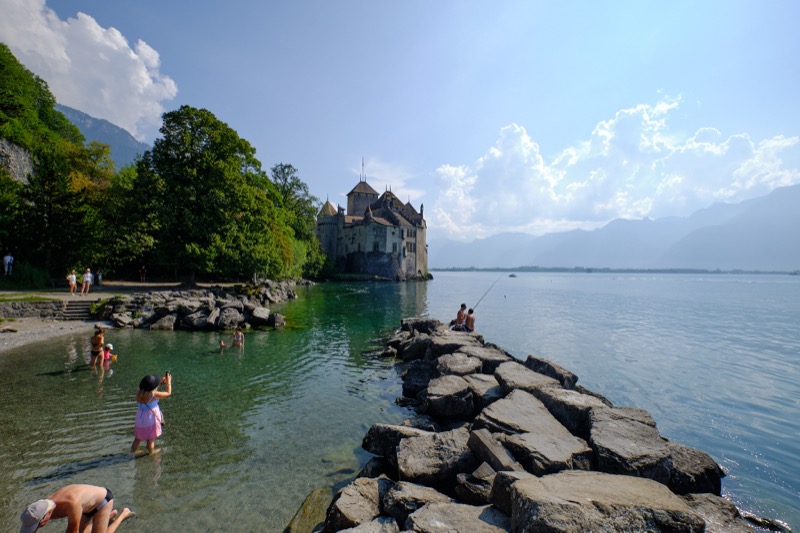 Lac Leman and Chillon Castle