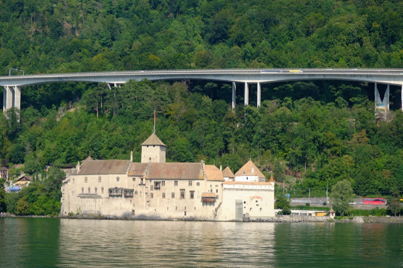 Lac Leman and Chillon Castle